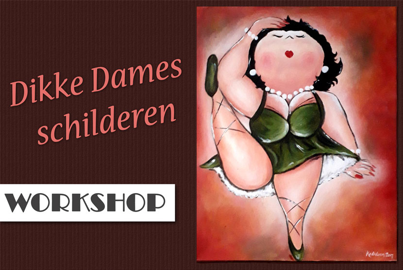 sfeerbeeld workshop Dikke Dames schilderen